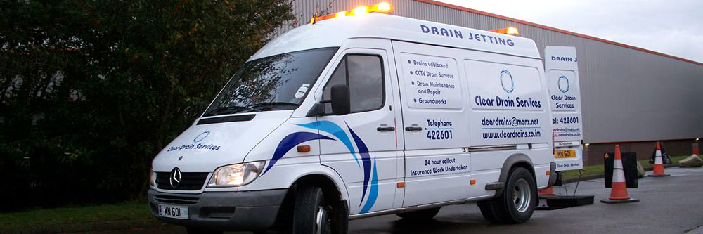 Clear Drains White van on callout